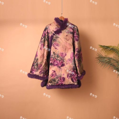 25419素女馆立领棉服外套中式服饰
