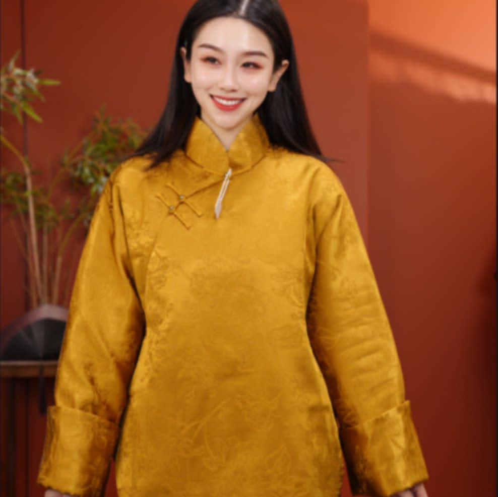 26463素女馆新中式立领上衣复古国风百搭气质显瘦女装