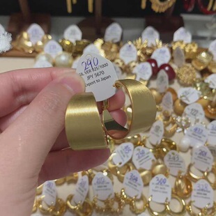 金色哑光耳圈