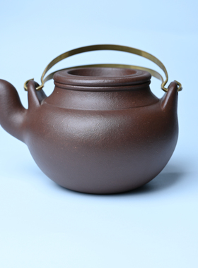 美壶网紫砂壶手工手制老紫泥提梁壶 茶壶 茶具 单壶440cc