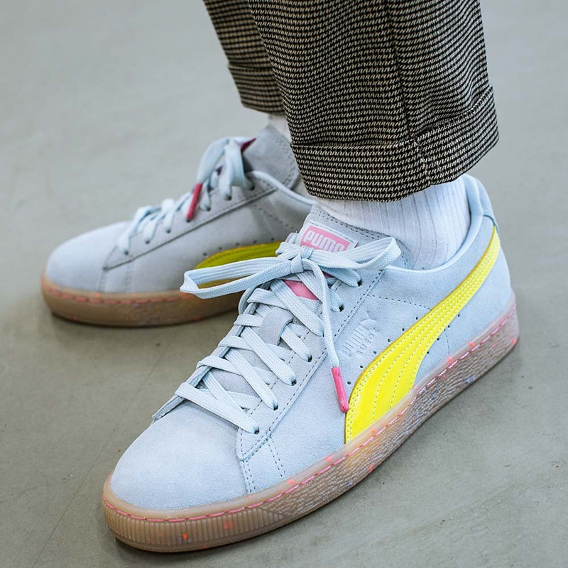 代購彪馬女鞋PUMA SOPHIA WEBSTER SUEDE X水晶底運動休閑板鞋