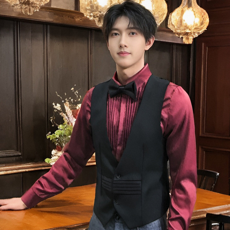 QS793*男士休闲马甲夜店酒吧KTV马甲工作服P50,男装背心/马甲,星座717A