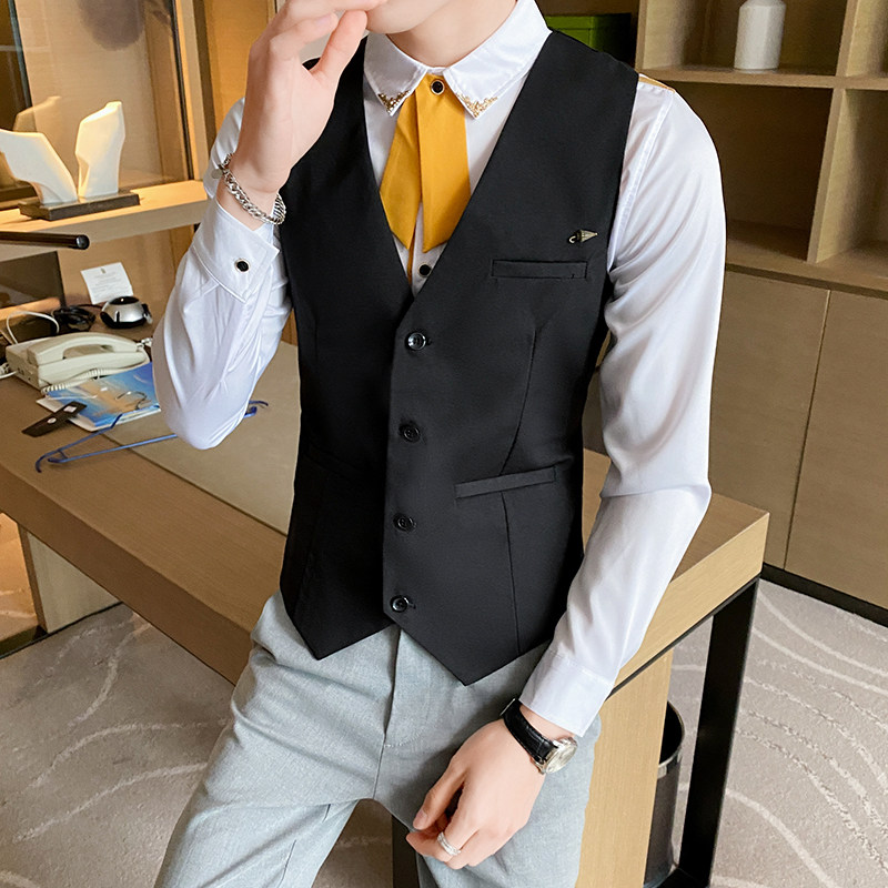 8749*马甲男修身青年休闲正装上班工作职业结婚新郎礼服P50,男装背心/马甲,星座717A