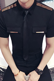 YC031-型男空少服短袖衬衫衬衣工作服休闲娱乐衬衫P40，男装衬衫，星座717A