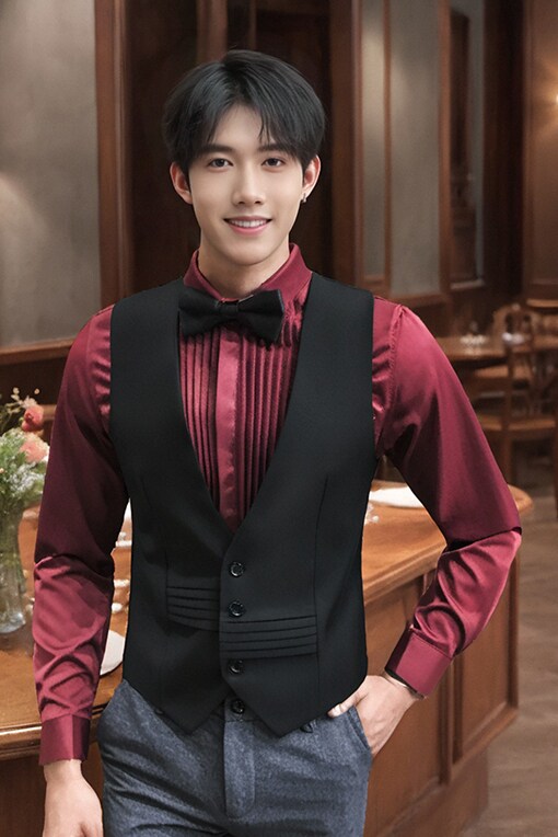 QS793*男士休闲马甲夜店酒吧KTV马甲工作服P50,男装背心/马甲,星座717A