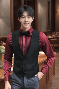 QS793*男士休闲马甲夜店酒吧KTV马甲工作服P50图片
