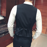 Y8755-V2020鹦鹉纯色短款单排扣马甲夜店KT酒吧马甲工作服P50，男装背心/马甲，星座717A