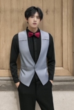 QS794*男一粒扣V领单马甲伴郎服台球俱乐部马甲P50，男装背心/马甲，星座717A