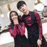 Q8781*新款经典纯色情侣服务员马甲情侣马甲工作服马褂P50，男装背心/马甲，星座717A
