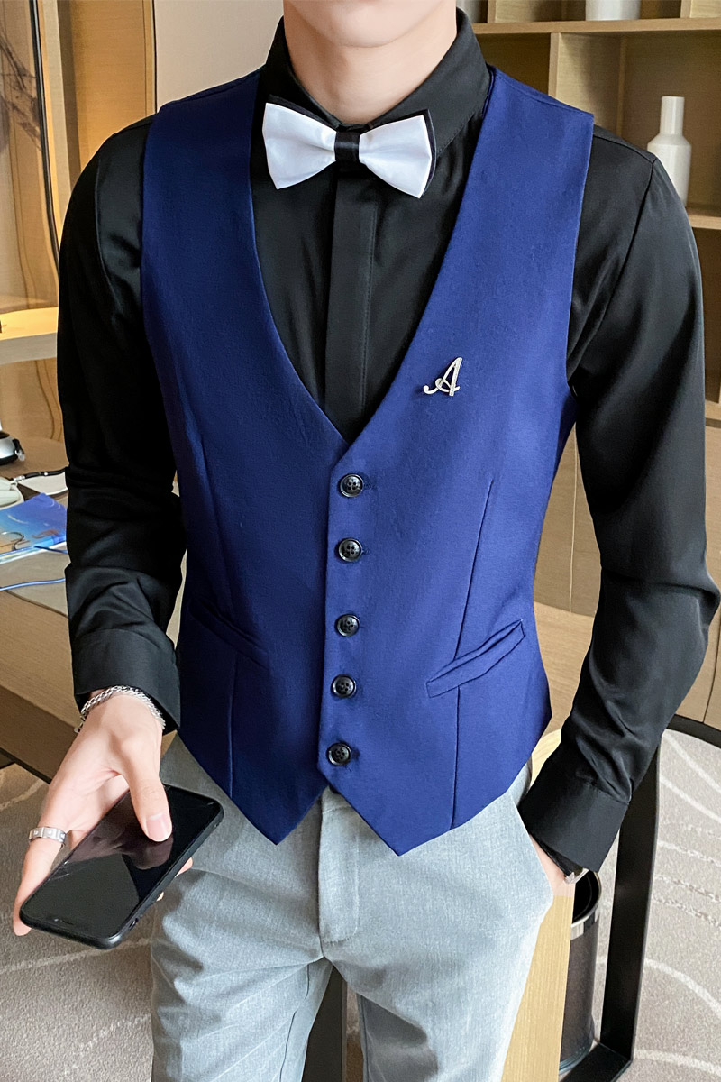8751*马甲男潮收腰夜店酒吧ktv工作服休闲背心P50,男装背心/马甲,星座717A