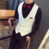 S8731-V2020男领夜店酒吧KT马甲工作服大码少爷服务生马甲P50，男装背心/马甲，星座717A