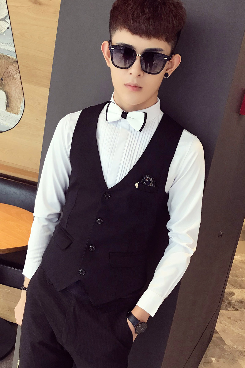 S8731-V2020男领夜店酒吧KT马甲工作服大码少爷服务生马甲P50,男装背心/马甲,星座717A