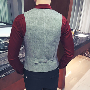 Y8731-V修身男士马甲外套KT夜店少爷马甲马褂工作服大码P48图片