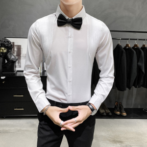 LT130*宫廷风男休闲长袖衬衫夜店酒吧KTV男女款衬衣工作服大码P50图片