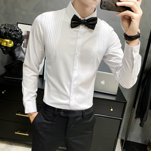 LT130*宫廷风男休闲长袖衬衫夜店酒吧KTV男女款衬衣工作服大码P50图片