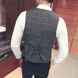 Y8754-男韩版单排扣马甲外套休闲商务男马甲服务生马甲工装P50，男装背心/马甲，星座717A