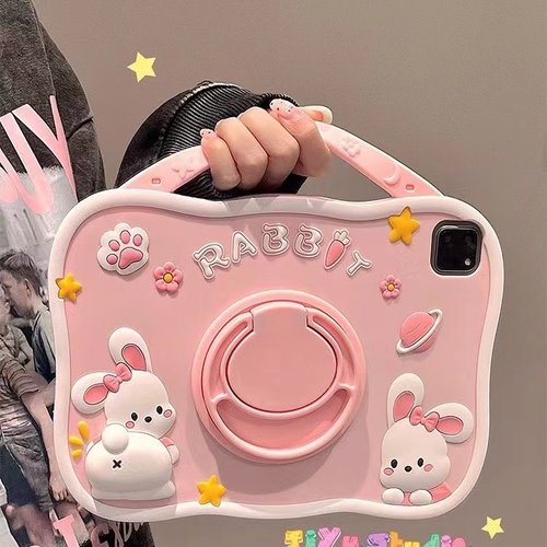 2024版华为matepadSE11捏捏兔华为Matepad Air12寸保护套10.1寸华为m6/c5e/m5荣耀x8pro旋转式平板支架保护壳