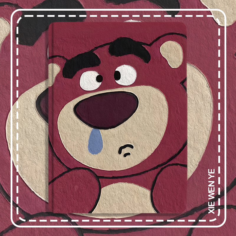 荣耀X8A/X9翻盖式保护套11寸matepadPro/Air高清草莓熊图案12.2英寸荣耀Magicpad2保护壳12.3/13寸荣耀GT Pro