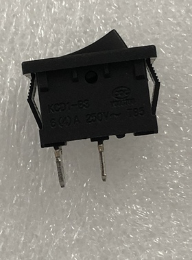 KCD1-B3船型开关两脚黑色开关t12数显焊台电源开关6a