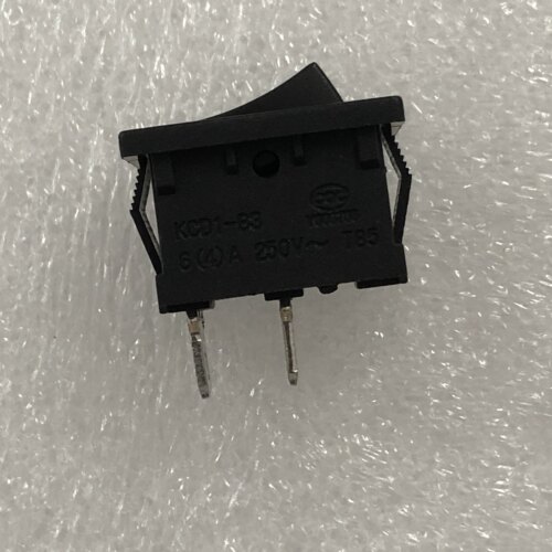 KCD1-B3船型开关两脚黑色开关t12数显焊台电源开关6a