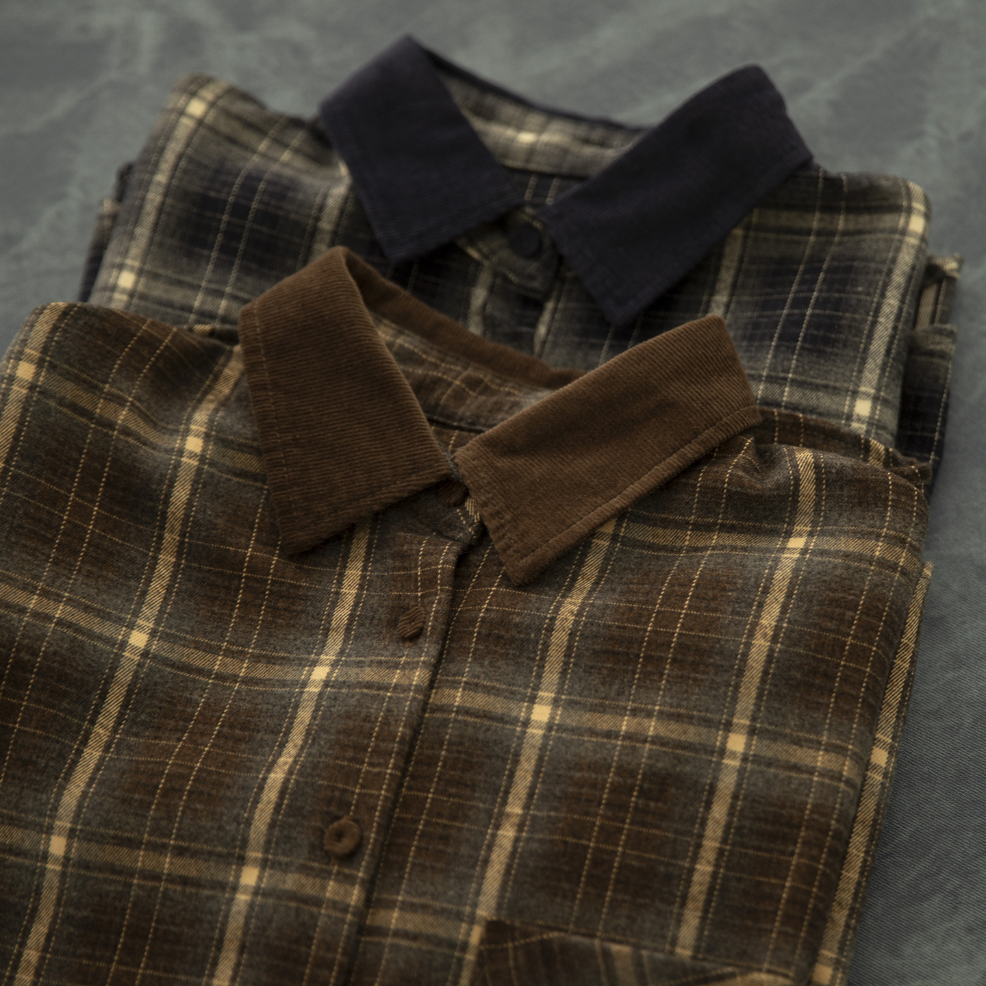 磨毛衬衫女长袖百搭秋冬宽松格子