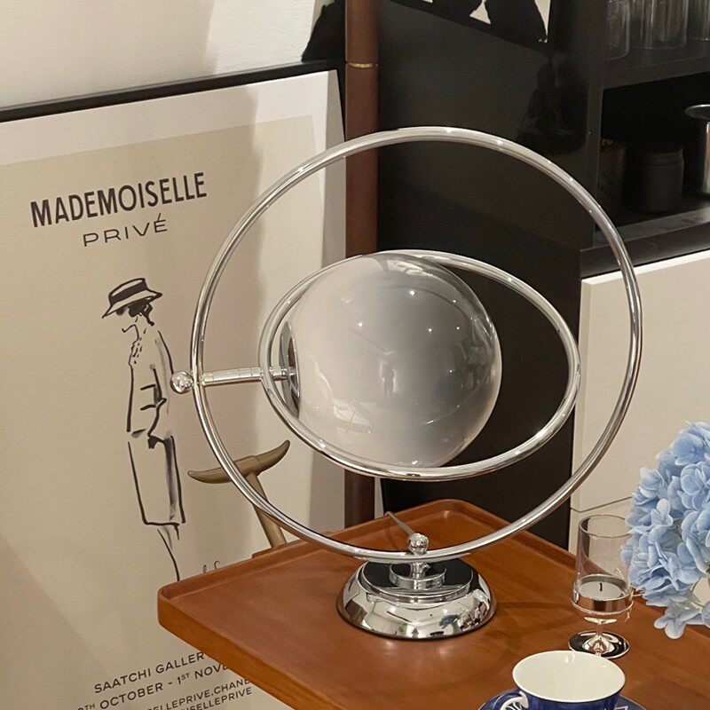 中古风包豪斯旋转星球灯现代ins少女卧室床头梳妆台客厅月球台灯