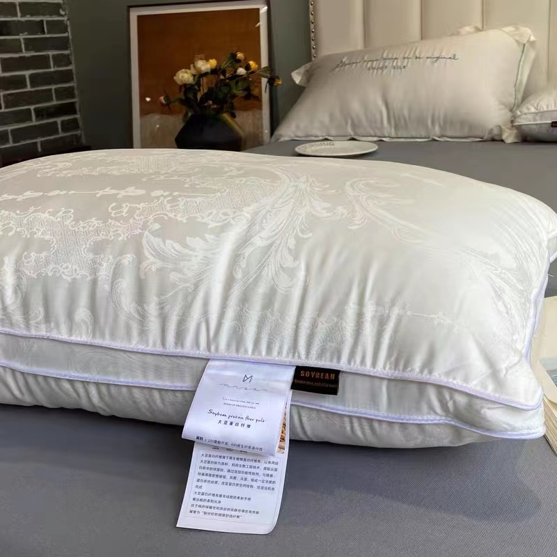 肥子妈出口酒店SOYBEAN木本大豆枕头柔软抗菌枕芯