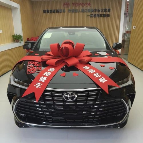 汽车4S店展厅车展装饰蝴蝶结滴滴新车交车布置提车拉花提大红花球