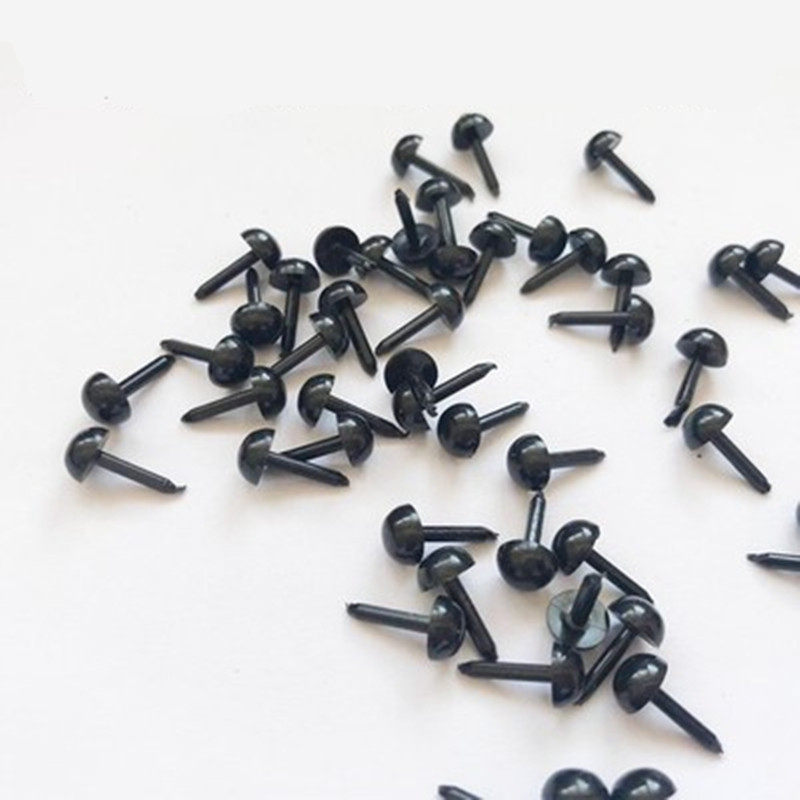 DIY 손으로 꿰매는 직선 나선형 평평한 바닥 코 둥근 삼각형 검은 갈색 분홍색 동물 인형 눈과 코