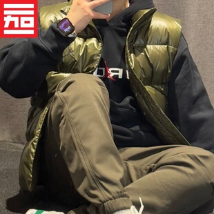 Jordan男子飞人亮面保暖背心外套羽绒马甲FV7274 222 耐克 Nike