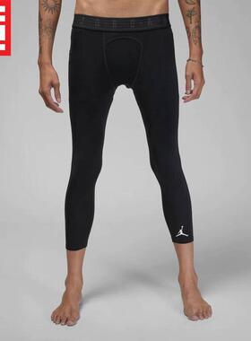 JORDAN男子AJ篮球打底户外训练健身运动速干紧身七分裤DX3140-010