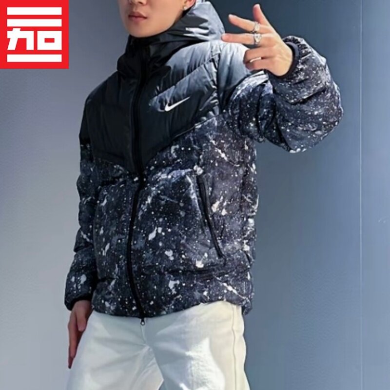 Nike耐克男子秋冬新款运动休闲简约立领保暖羽绒服FZ5029-HQ4184