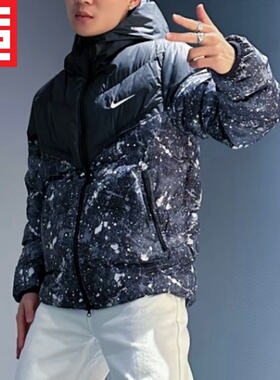 Nike耐克男子秋冬新款运动休闲简约立领保暖羽绒服FZ5029-HQ4184