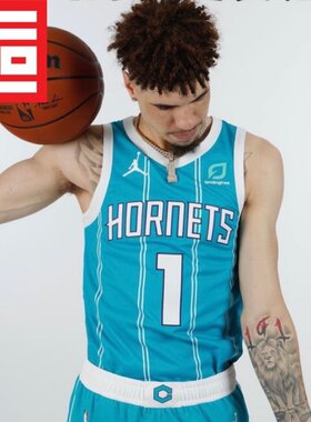 JordanNBA夏洛特黄蜂鲍尔1号球衣