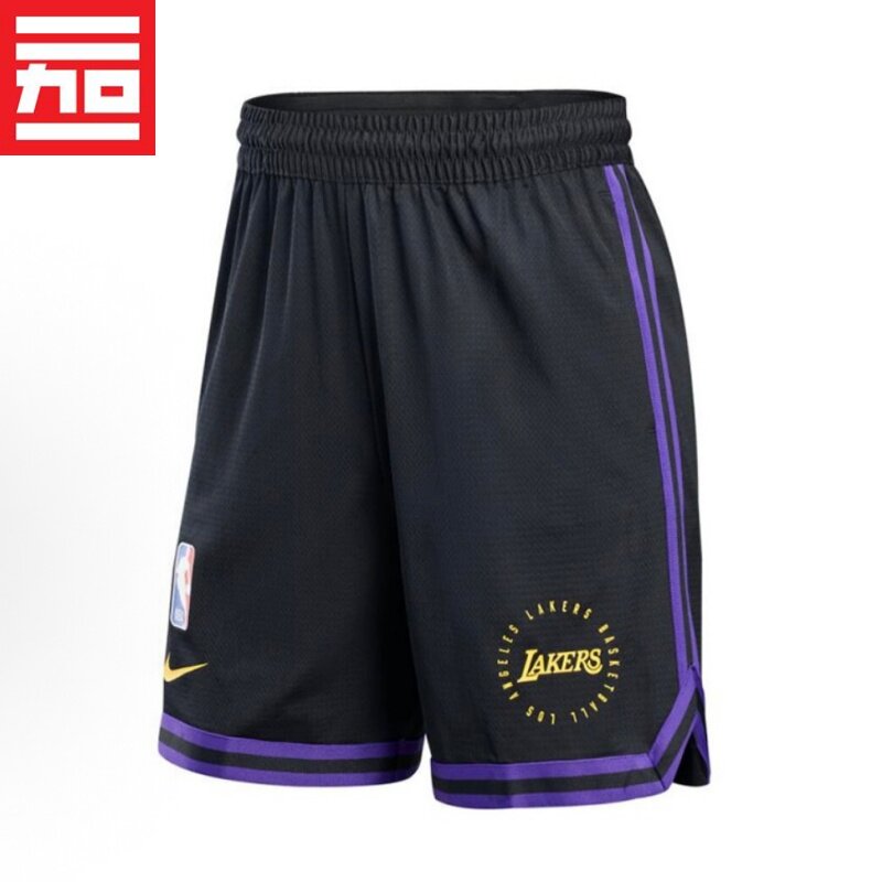NIKE耐克洛杉矶湖人队男子款速干透气休闲百搭篮球短裤FQ3212-010