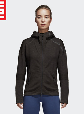 Adidas阿迪达斯女款ZNE编织休闲经典百搭运动保暖连帽外套 CE1968