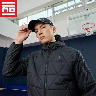 JORDAN男子款AJ休闲百搭防风保暖轻薄运动连帽外套棉服FZ3163-010