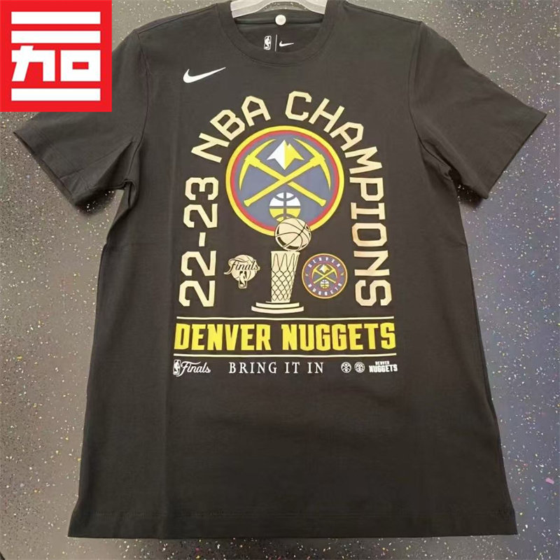 Nike耐克男子丹佛掘金队NBA总冠军纪念训练篮球短袖T恤HF1913-010