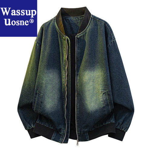 Wassup Uosne春秋外套上衣春秋夹克休闲宽松时尚ma1美式男款工装
