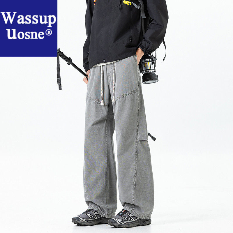 Wassup Uosne牛仔裤直筒宽松阔腿裤百搭复小个子原男士天丝哈伦裤