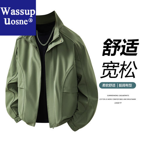 Wassup Uosne外套男士夹克春秋潮流防风百搭薄款ma1美式男款工装