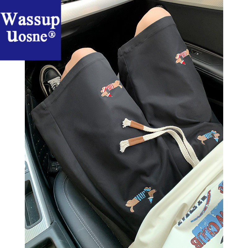 Wassup Uosne短裤男夏季过膝休闲五分裤子百搭宽松裤衩情侣沙滩男