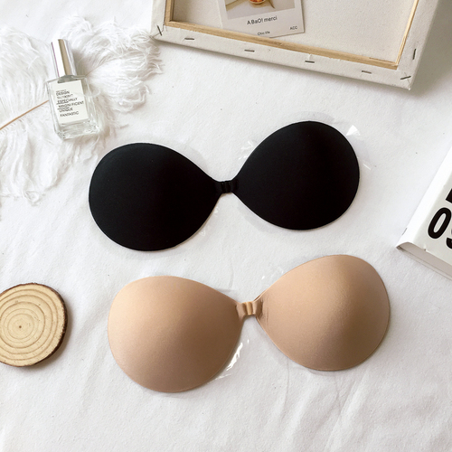 Real shot~Silicone invisible bra, small breast push-up, thick cup comic peach cup, seamless breast patch, anti-slip nipple patch