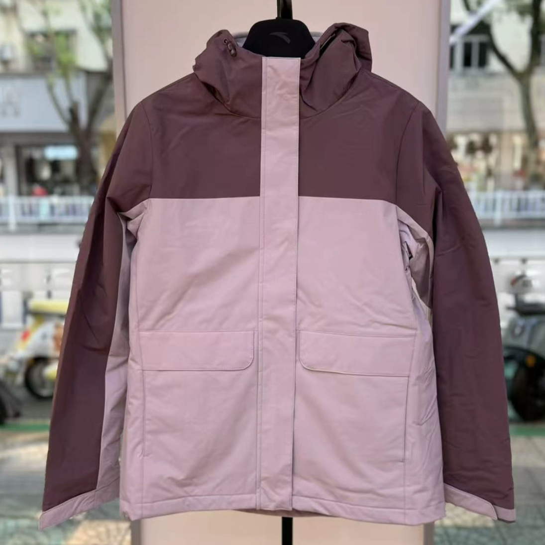 安踏正品女装2025冬新款抓绒内胆三合一夹克上衣两件套162547601