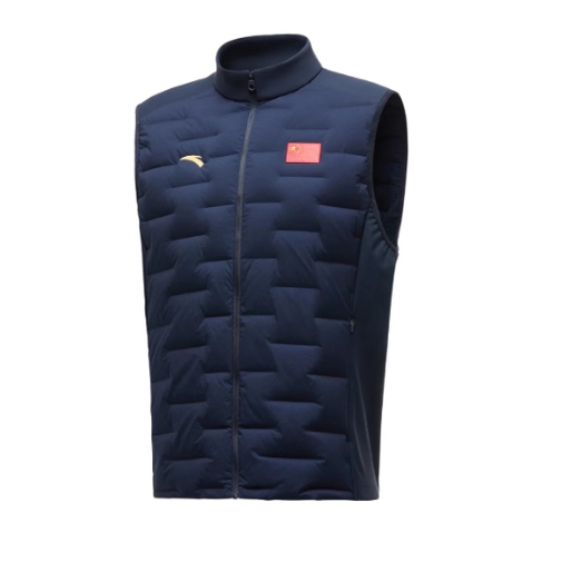 安踏正品国旗赞助2025冬款国家队羽绒马甲452440103/女462440103