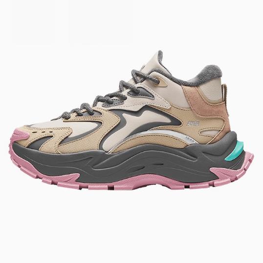 安踏正品大棉鞋女休闲鞋2024冬新款加绒高帮时尚运动鞋122448987