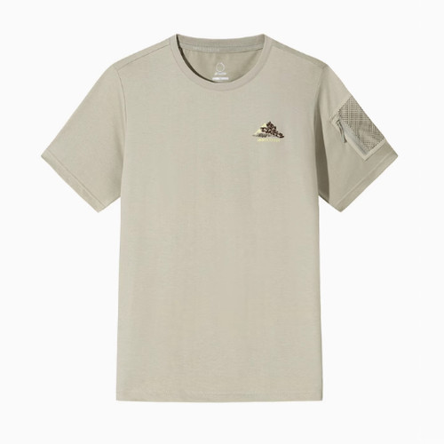 安踏正品男T恤衫2025夏新款户外时尚圆领潮冰丝针织短袖152526105