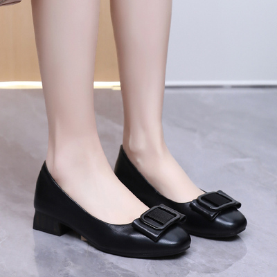 2025新款浅口单鞋女春夏真皮女鞋