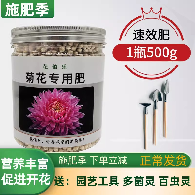 花伯乐菊花肥料菊科植物专用肥盆栽庭院通用有机缓释复合开花肥料