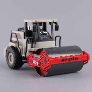 儿童惯性合金仿真玩具车工程车压路机模型男孩宝宝修路汽车铺路机